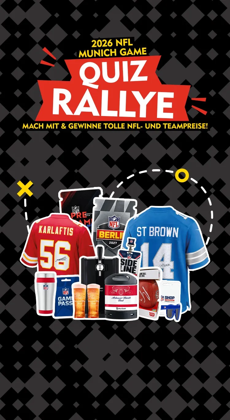 2026 NFL Munich Game Quiz Rallye: Mach mit und gewinne tolle NFL- und Teampreise!
