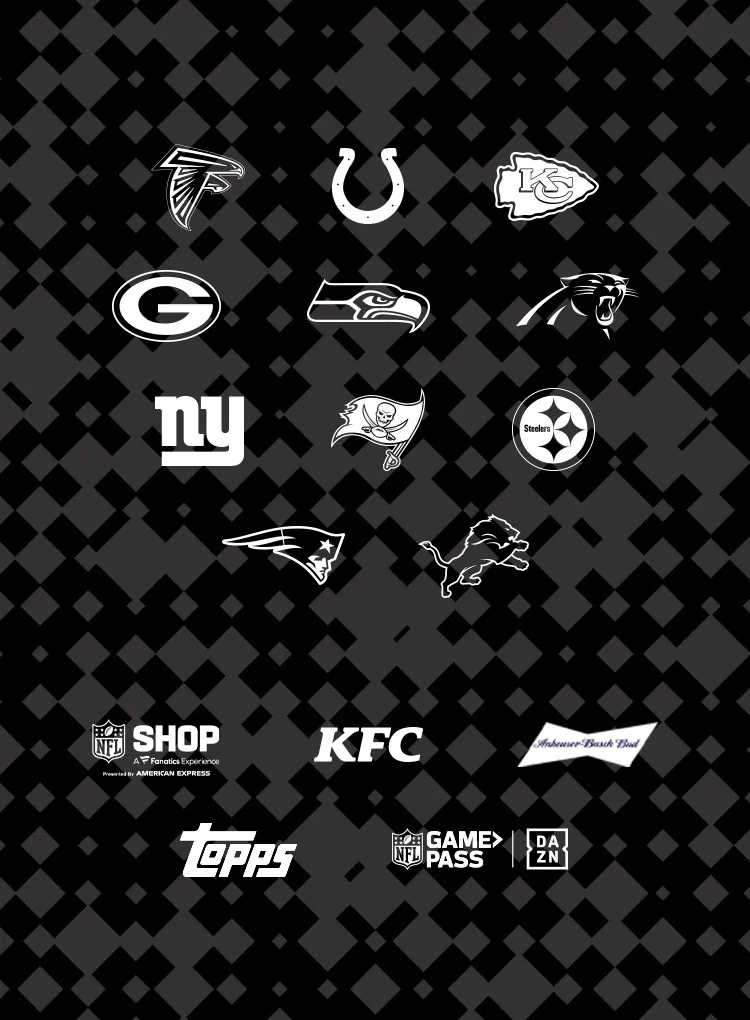 Partner der NFL Quiz Rallye: Atlanta Falcons, Indianapolis Colts, Kansas City Chiefs, Green Bay Packers, Seattle Seahawks, Carolina Panthers, New York Giants, Tampa Bay Buccaneers, Pittsburgh Steelers, New England Patriots, Detroit Lions, NFL Shop, KFC, Anheuser-Busch Bud, Topps und NFL Game Pass auf DAZN.